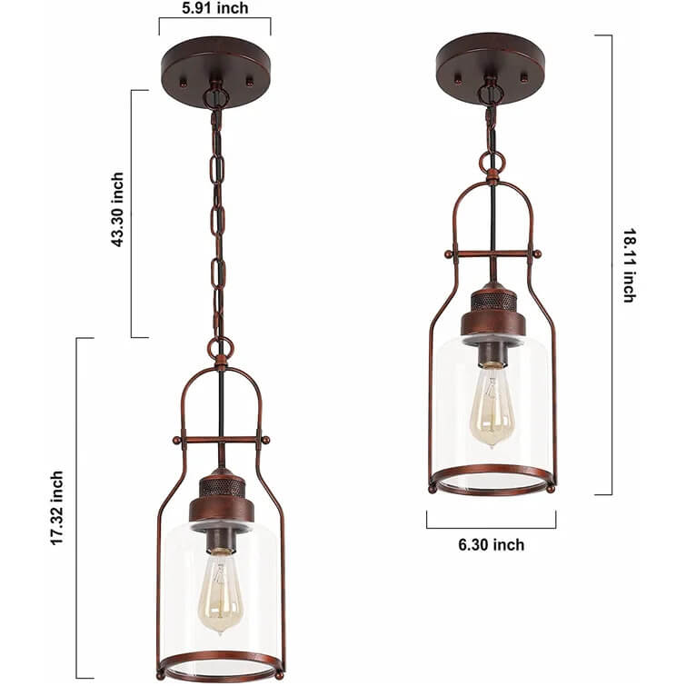 Vintage Antique Brass and Glass Pendant Light Fixtures for Kitchen ...