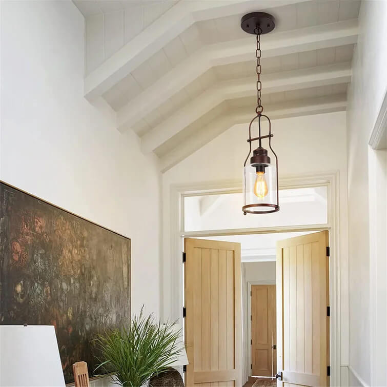 Vintage Antique Brass and Glass Pendant Light Fixtures for Kitchen ...