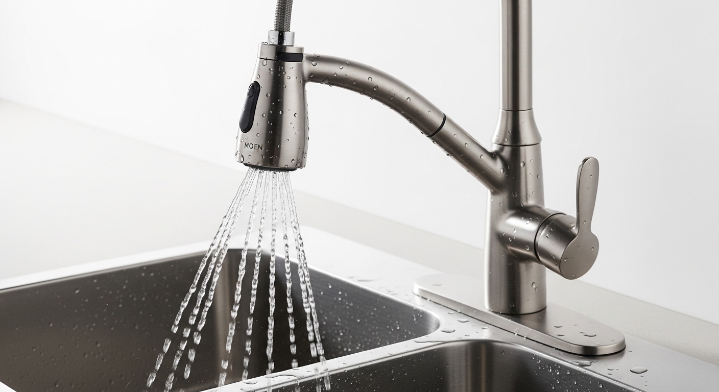 low water flow moen kitchen faucet