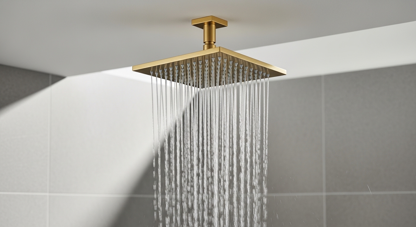rainfall shower head brass
