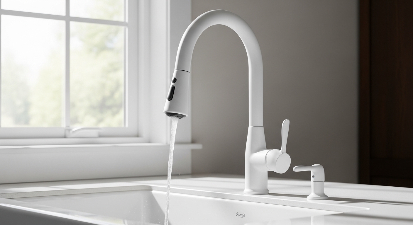 rona white kitchen faucet