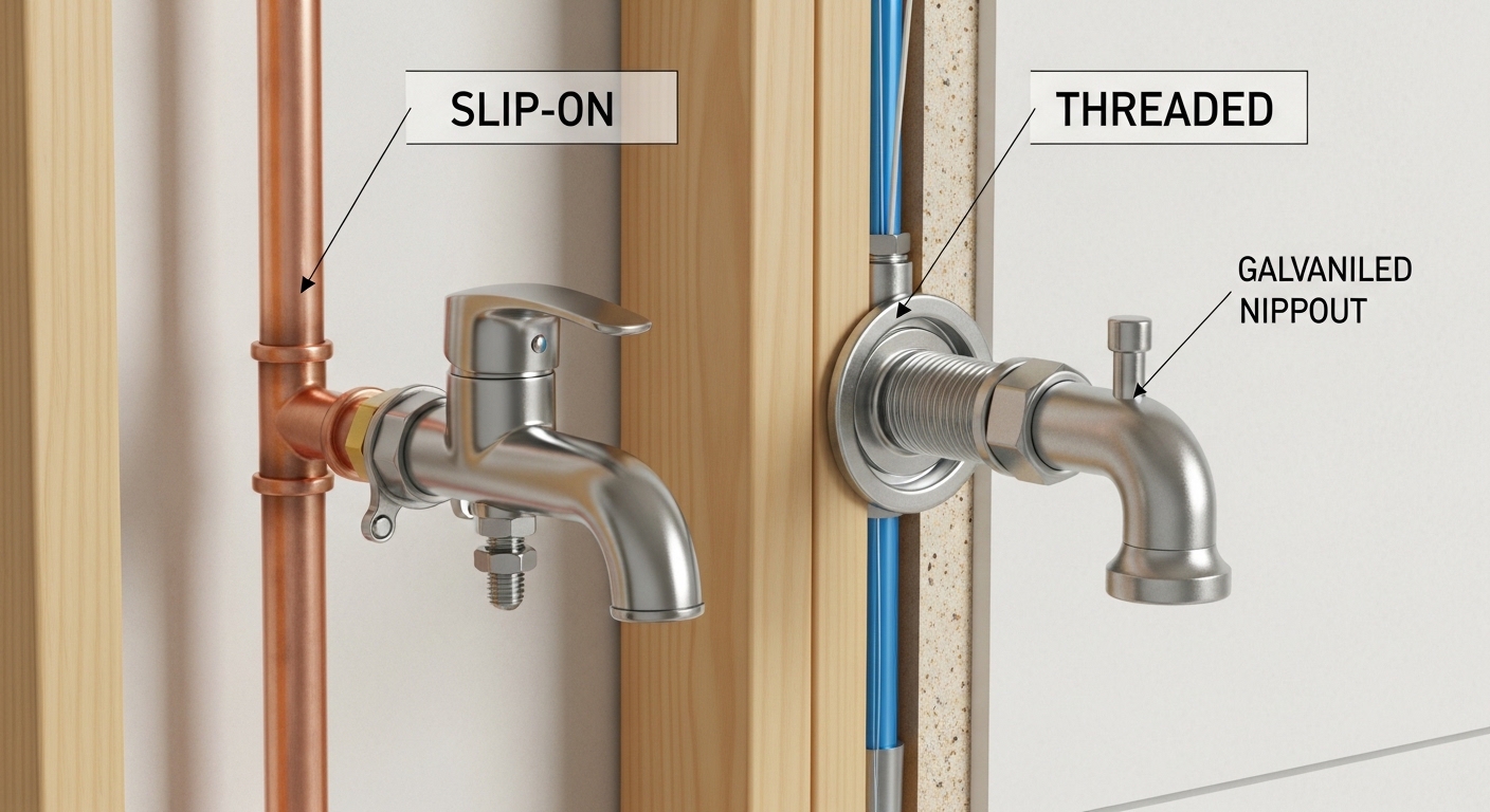 tub spout connection types