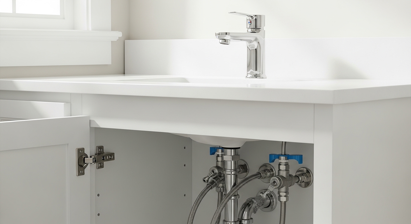 glacier bay bathroom faucet supply line size