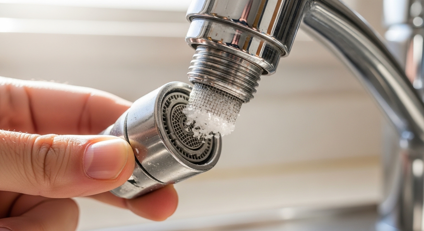 how to clean faucet head with white vinegar