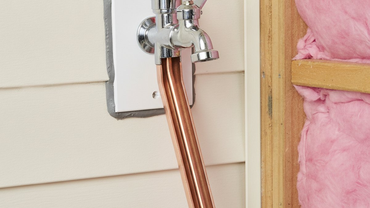 outdoor faucet vinyl siding